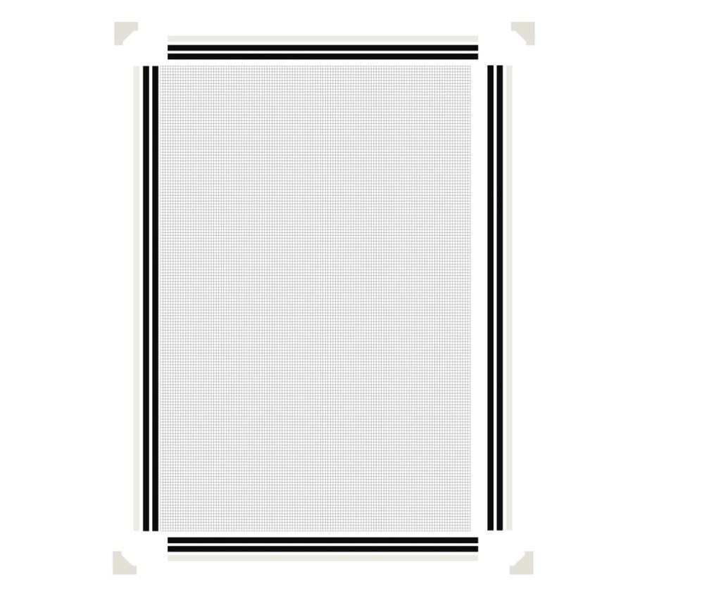 Магнитна мрежа против насекоми за прозорци, бяла, 80x120 см - 6