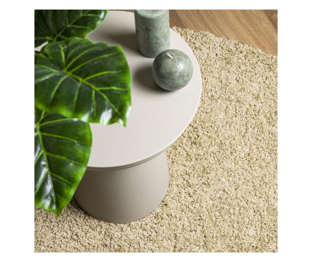 PAMPLONA arany magas szálú bolyhos modern szőnyeg Ø 240 cm