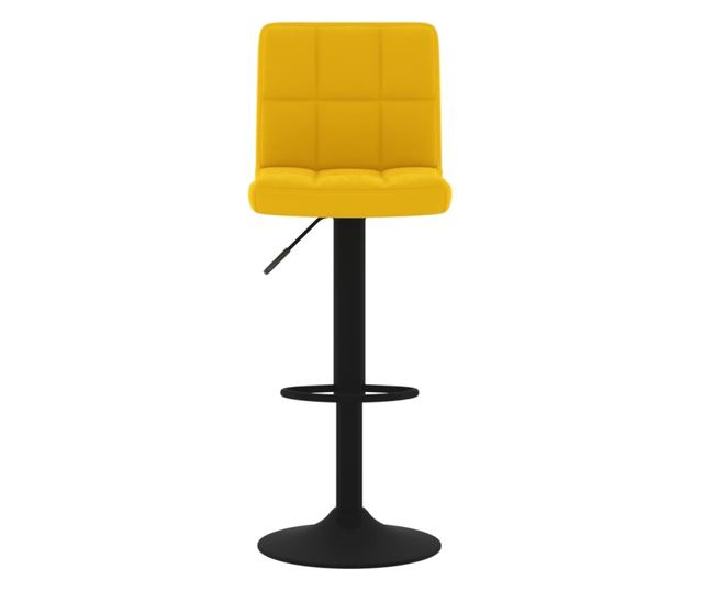 Barski stoli, 2 kosa, gorčično rumena, žamet