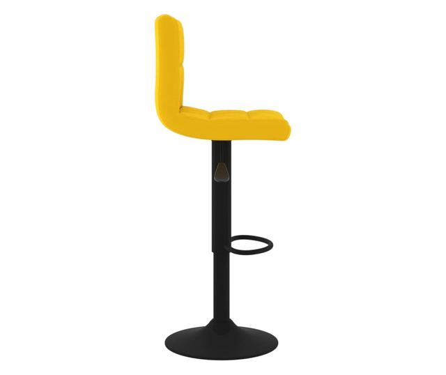 Barski stoli, 2 kosa, gorčično rumena, žamet