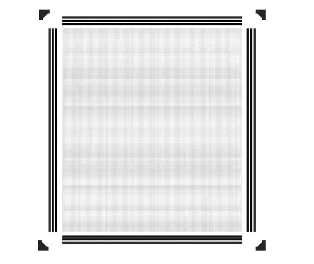 Магнитна мрежа против насекоми за прозорци, антрацит, 120x140 см