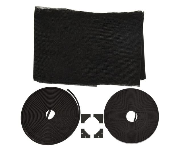 Магнитна мрежа против насекоми за прозорци, антрацит, 120x140 см