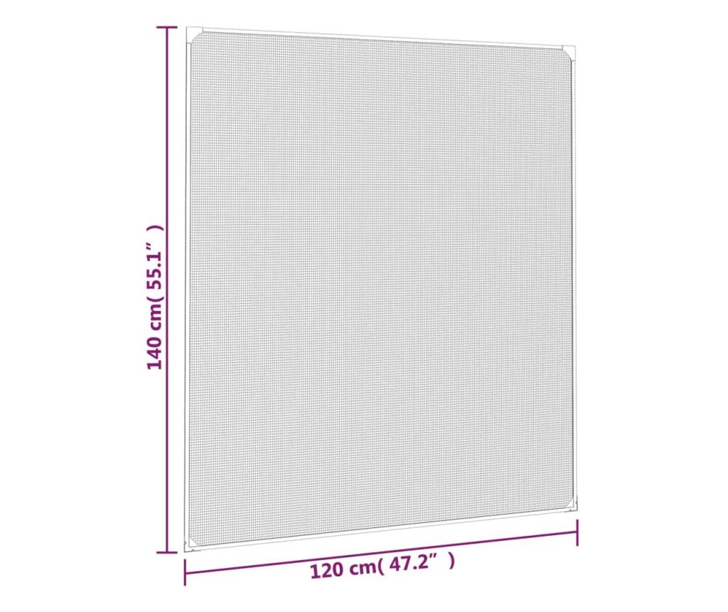 Magnetska mreža protiv insekata za prozore, antracit, 120x140 cm - 8