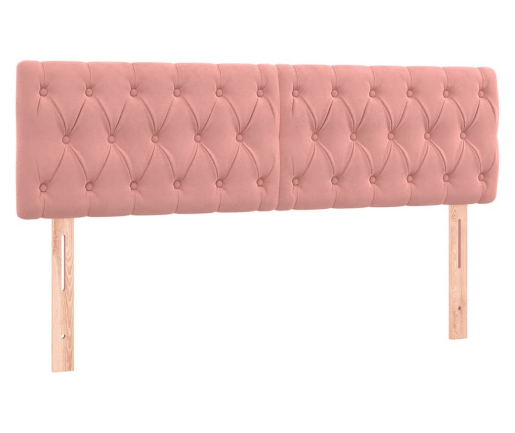 Boxspring krevet s madracem, ružičasti, 160x200 cm, baršun - 6