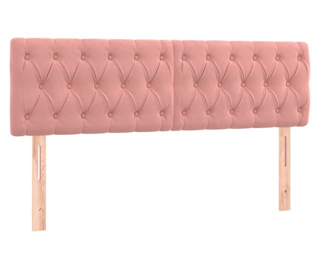 Боксспринг легло с матрак, розово, 160x200 см, кадифе