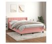 Боксспринг легло с матрак, розово, 140x190 см, кадифе thumbnail 1