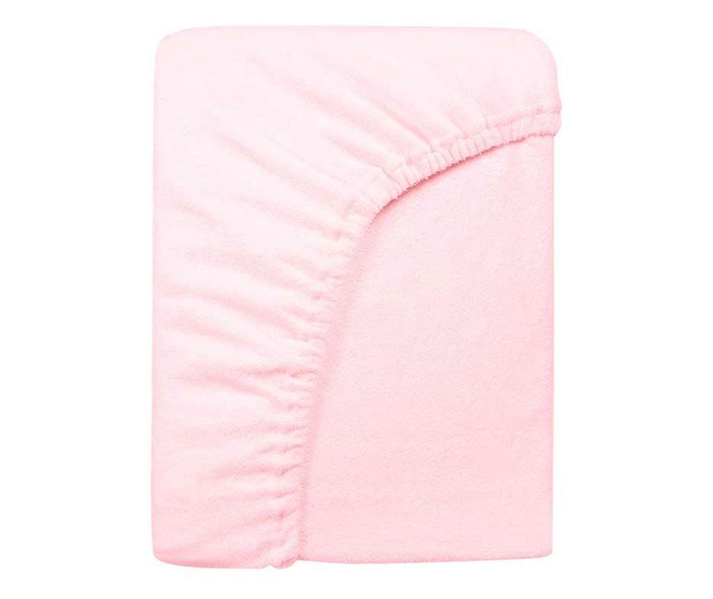 Cearsaf saltea 75x95 cm Childhome, Tricot Roz - 2