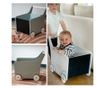 Carucior cu spatiu depozitare si tabla de scris Childhome, Lemn Roz 49 x 34 x 43 cm thumbnail 3