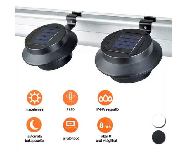2 buc lampa solara de gradina - Negru