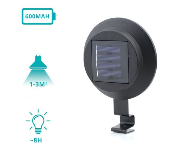 2 buc lampa solara de gradina - Negru