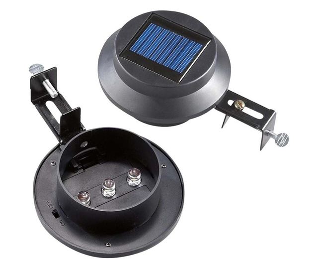 2 buc lampa solara de gradina - Negru