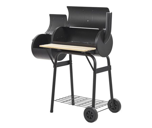 2v1 BBQ gril a smoker na dřevěné uhlí