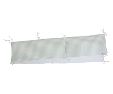 Gyermekágy védő Childhome 35x340 cm Jersey/Muszlin Zöld