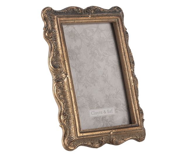 Χρυσή Φωτοθήκη από Πολυρητίνη 19x2x24 εκ., 13x18 εκ.