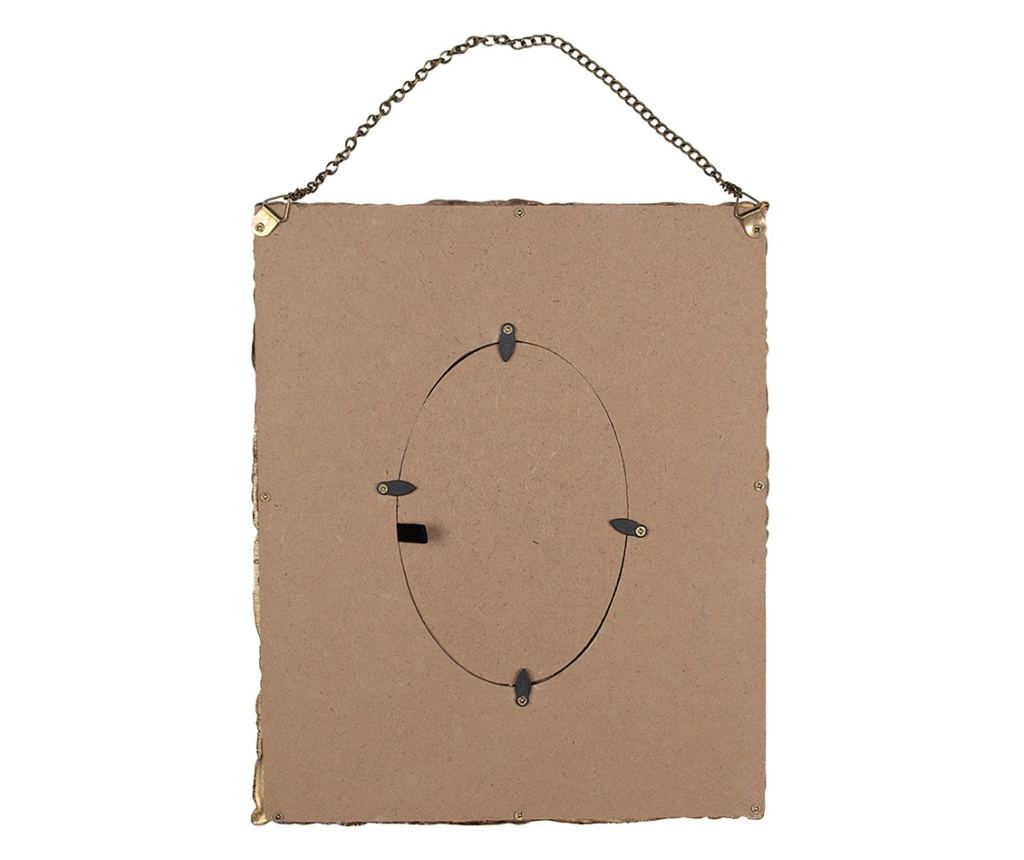 Rama foto de perete polirasina aurie catifea visinie 23x3x28 cm, 10x15 cm - 2