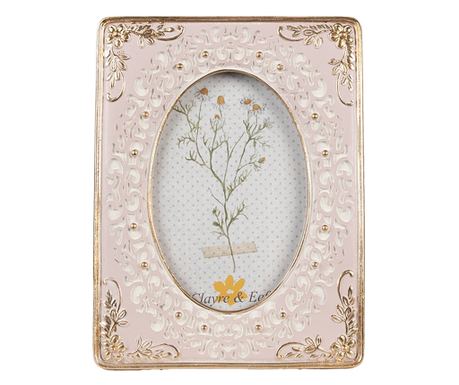 Stolni/Zidni Okvir za Slike, Poliresin Zlatna Roza 15x2x20 cm, 10x15 cm