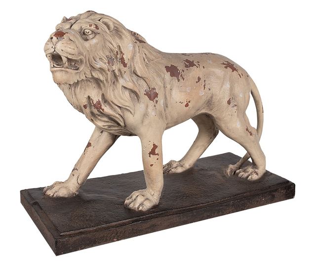 Figurica Lav keramika bež smeđa 55x23x40 cm