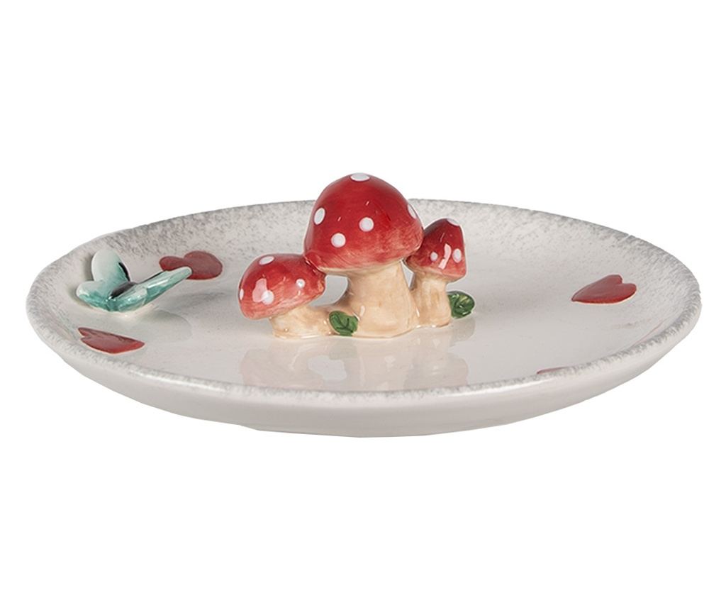 Platou decorativ ceramica Ciupercute 21x6 cm - 2