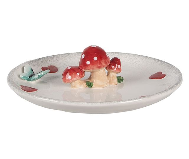 Διακοσμητικό Κεραμικό Πιάτο Μανιτάρι 21x6 εκ.