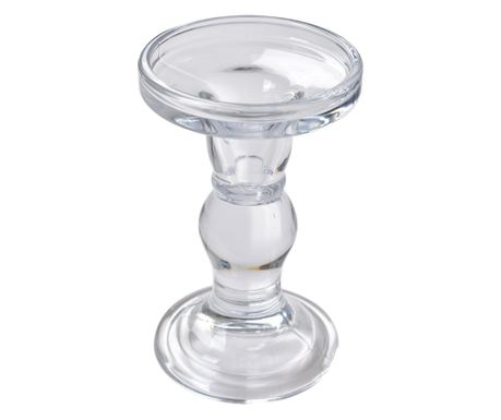 Set od 2 prozirne staklene vaze 8x14 cm