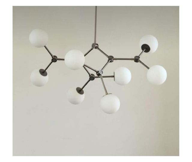 Lustra RFAN, Model 5480/8, Cu 8 Abajururi, 8 x E27, Negru