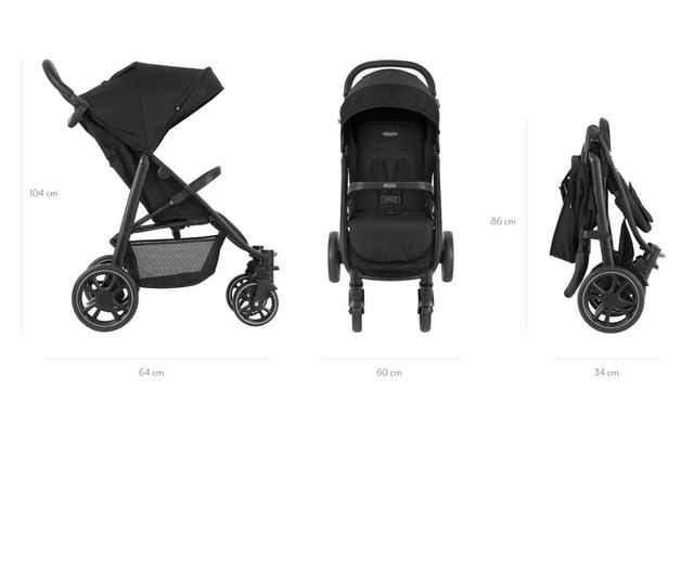 Carucior Graco EeZeFold Steeple Gray