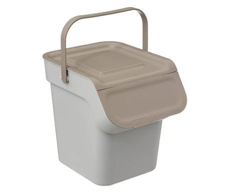 Cos gunoi sortare Nyborg, plastic, bej, 20 litri, 28,5 x 31 x  34 cm