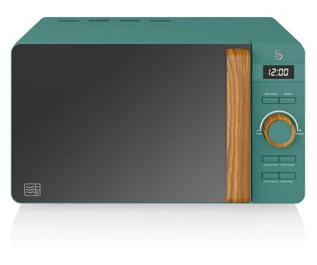 Микровълнова фурна Swan SM22036LGREN, 20 l, 800W, Размразяване, Таймер, Зелен