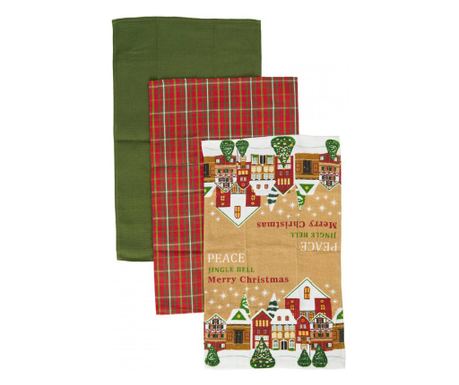 КОМПЛЕКТ ОТ 3 КОЛЕДНИ КУХНЕНСКИ КЪРПИ