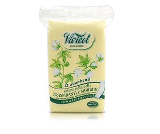 Био памучни превръзки без крилца - 2 капки (12 бр) - VIVICOT Puro Cotone