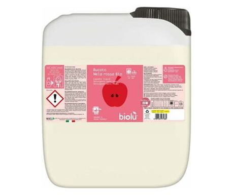 Biolu Ekološki tekući deterdžent za bijelo i šareno rublje, Crvena jabuka, 5L