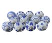 12 db-os vintage stílusú porcelán bútorgomb szett