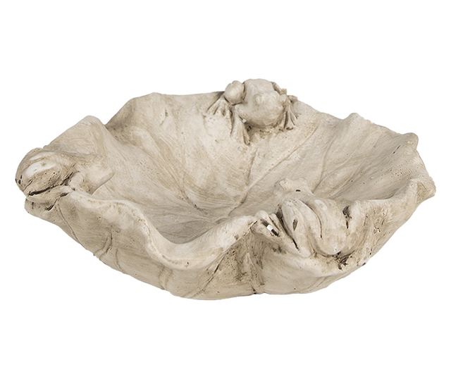 Ptičja hranilica od bež kamena 22x6 cm
