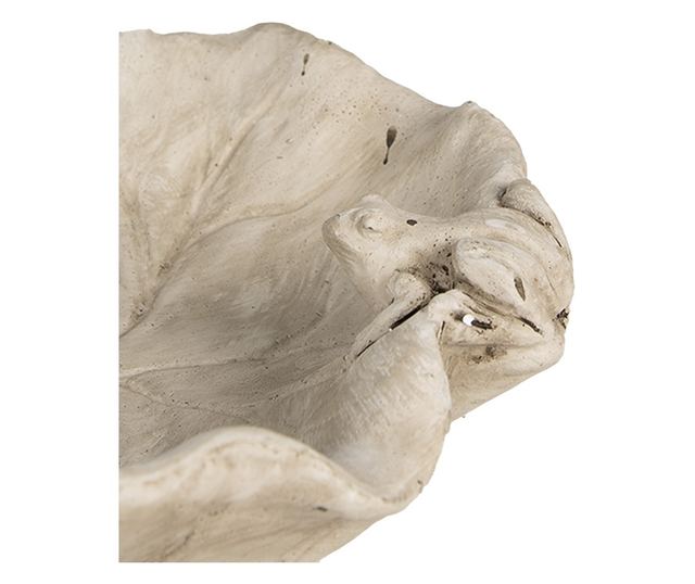 Ptičja hranilica od bež kamena 22x6 cm