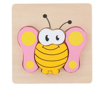 Puzzle din lemn Marionette Fluture 5 piese