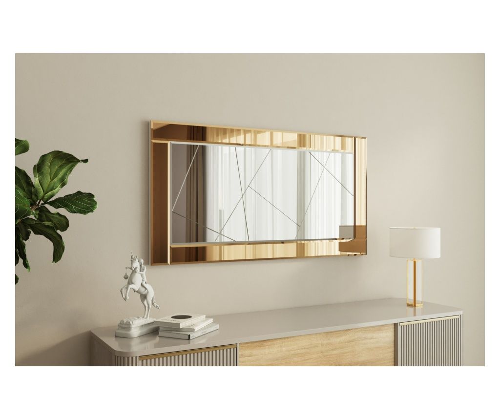 Καθρέφτης PIERRE - BRONZE, χάλκινος, λευκό χρώμα