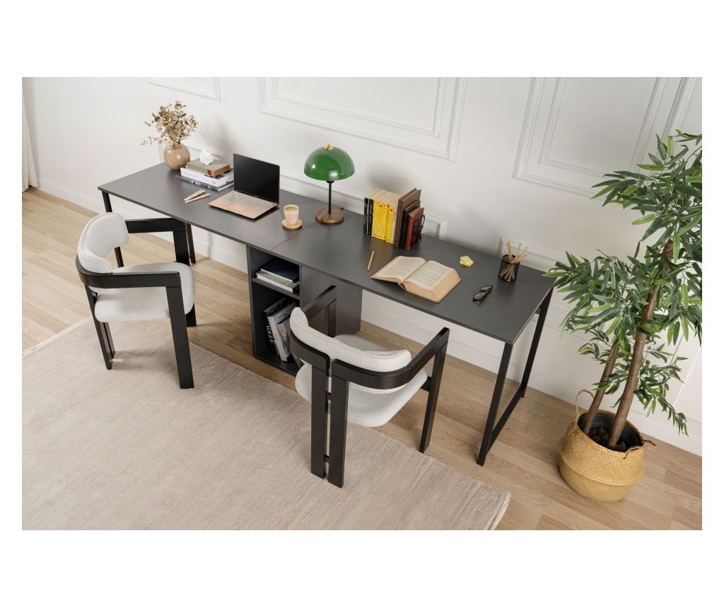 NICHOLAS Study Desk, Anthracite, Black Color