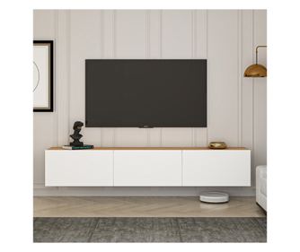 TV stojalo WEST, bela barva, atlantski bor