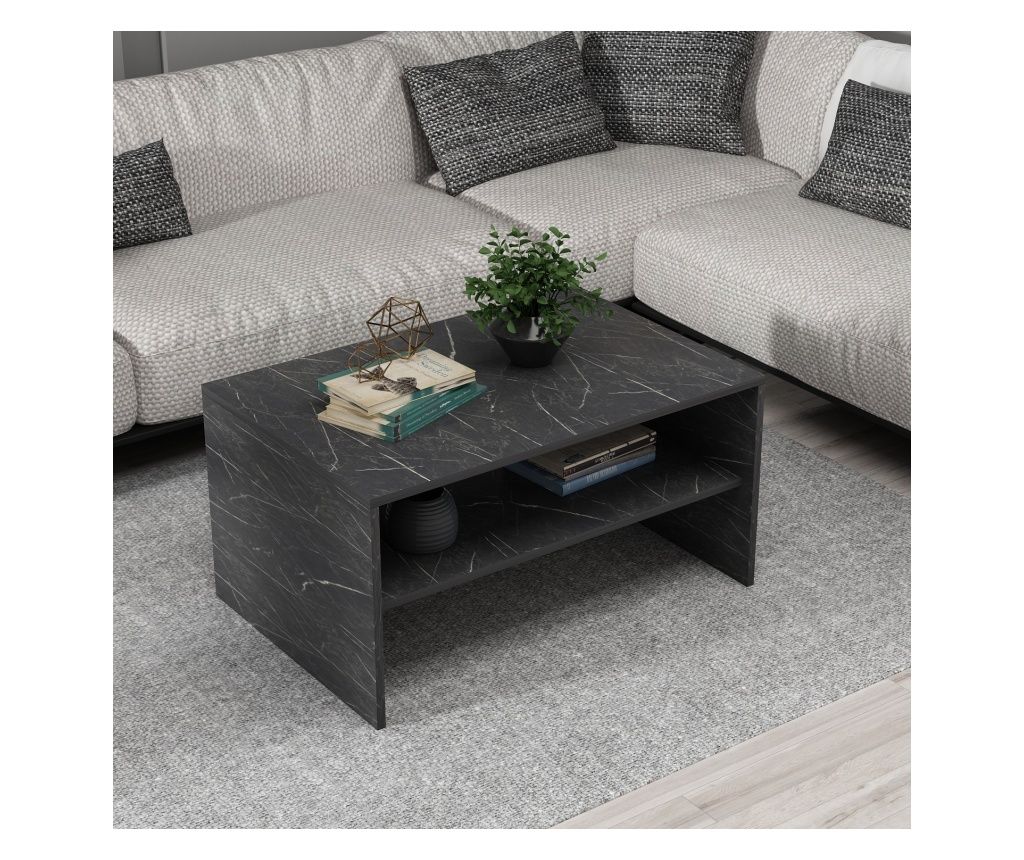 APOLLON Coffee Table, Black Marble Color