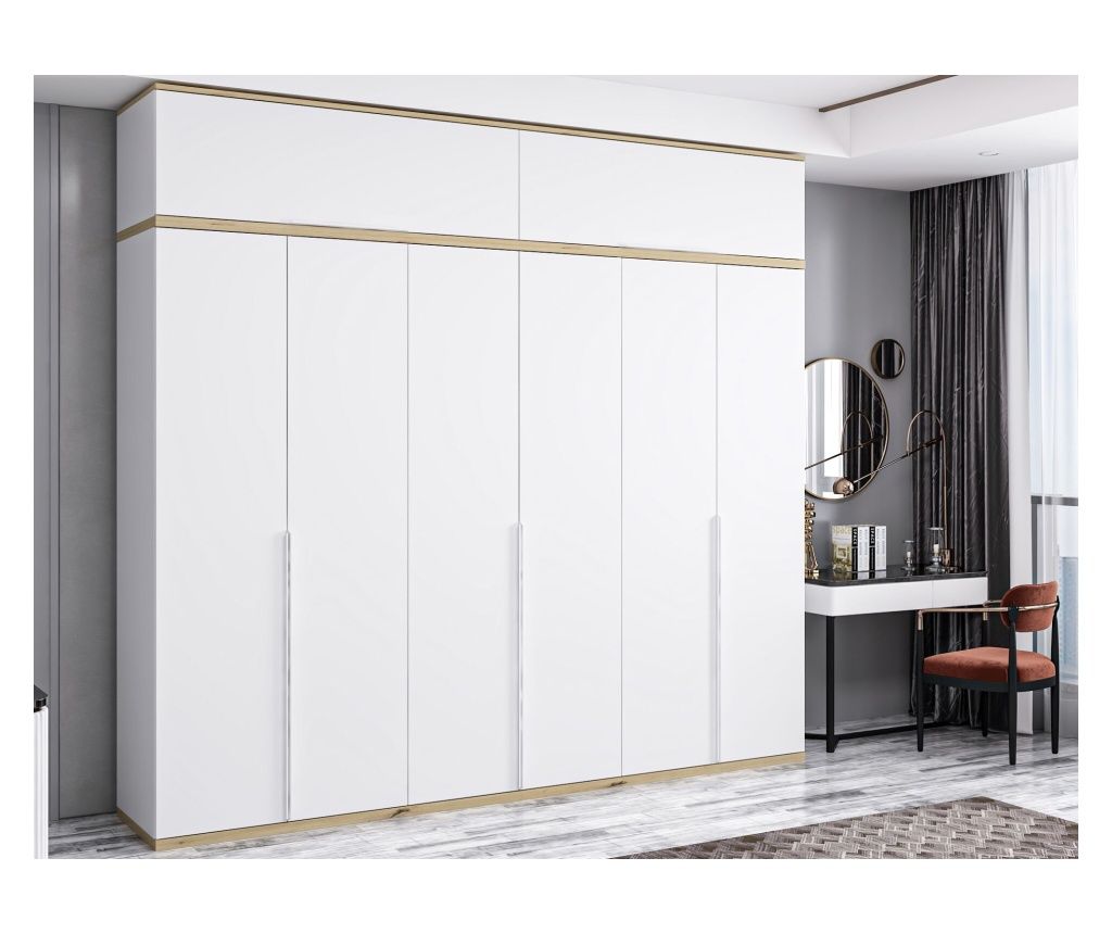 Dulapuri pentru haine KALE LINE - 8861, culoare albă