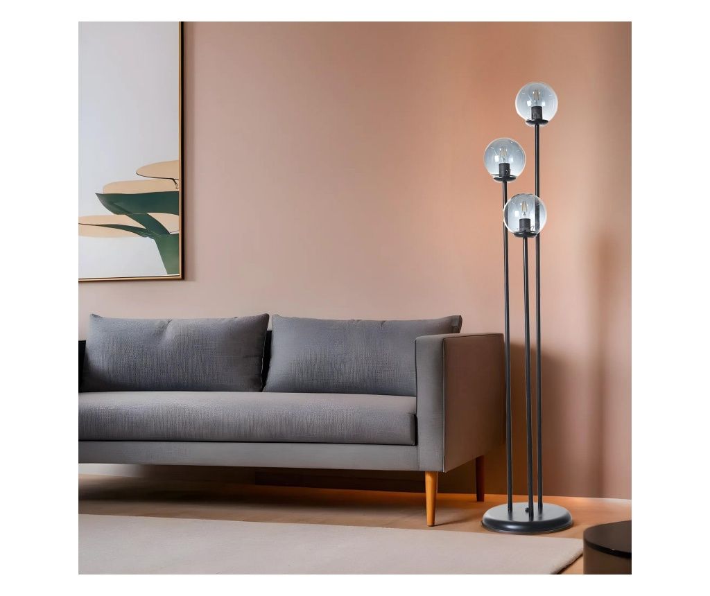 GWENDOLYN mennyezeti lámpa, fekete, Fume