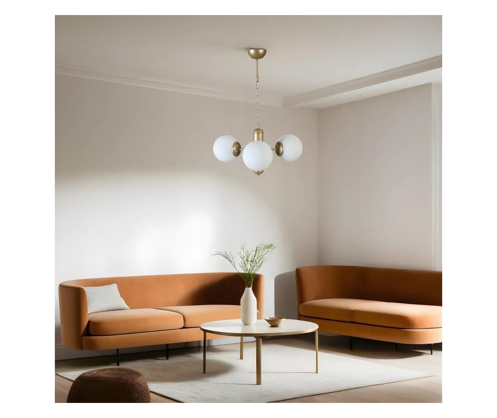 EMILIANO csillár, fehér szín, arany szín