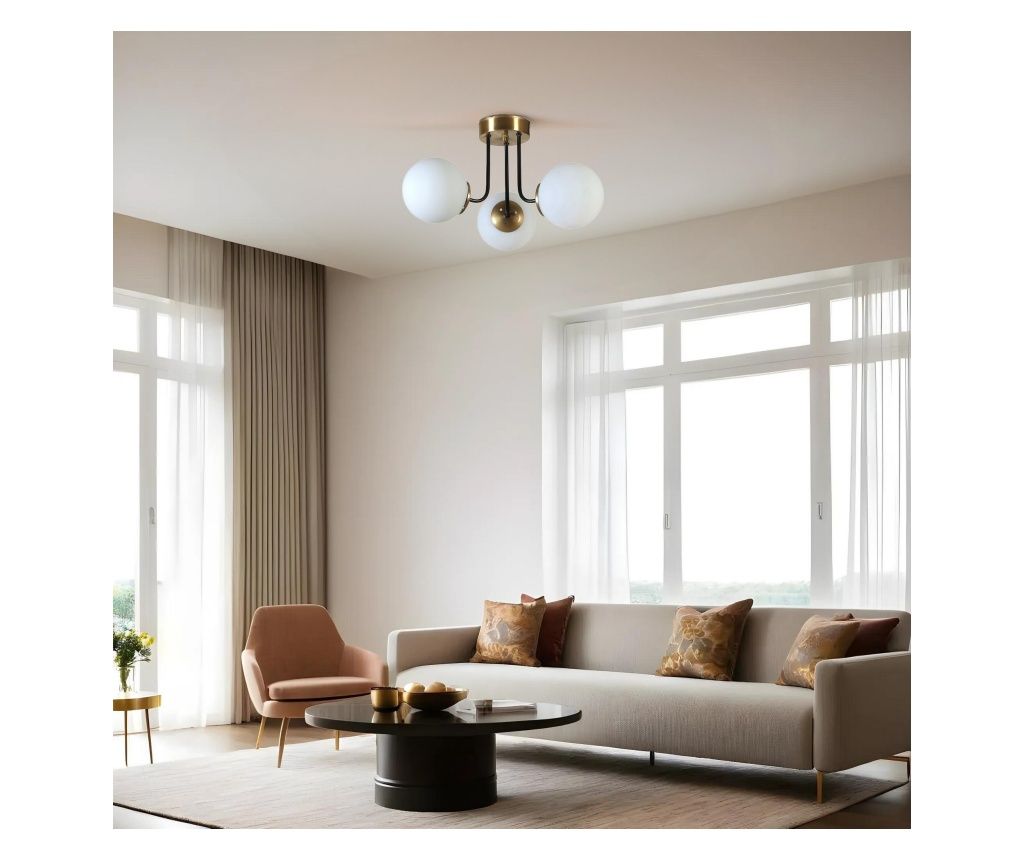 Candelabru KARTER, culoare albă, culoare aurie