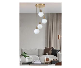 Luster KNOX, bela barva, zlata barva