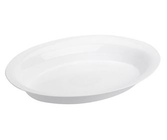 Fehér Ovális Műanyag Tálca 40x27.5x6cm, Adanc ABYZ®™