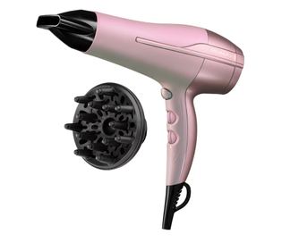 Сешоар Remington Coconut Smooth D5901, 2200 W, 2 скорости, 3 температурни настройки, Cool shot, Аксесоари, Розов