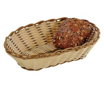Coș de pâine Kesper 19810, 26x17 cm, Până la 70C, plasă din plastic, maro