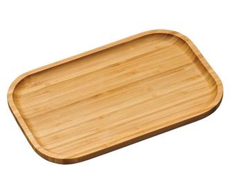 Tavă de servire din bambus Kesper 58160, 30,5x20 cm, Margine înălțată, maro