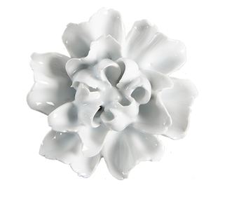 Set od 4 keramičke ručke za namještaj bijele boje Floare 6x3/6 cm
