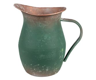 Διακοσμητική Πράσινο-Καφέ Μεταλλική Καράφα 19x13x19 εκ.